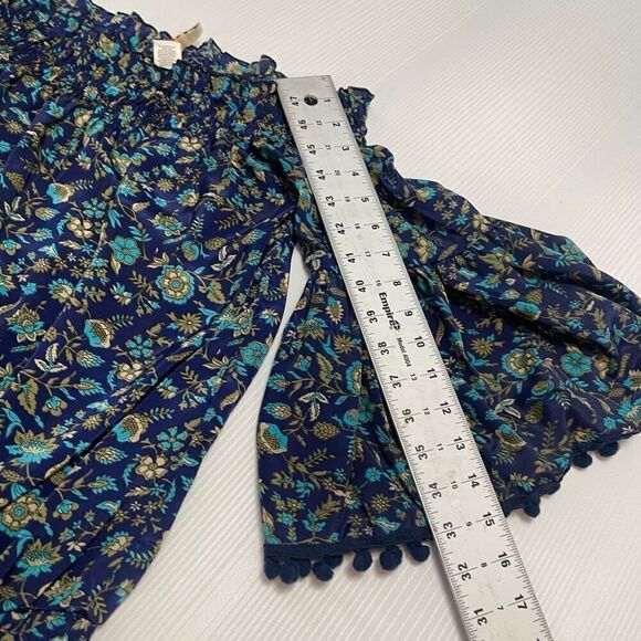 Anthropologie Raga Kassie Hippie Boho Chic Pom Pom Romper Jumpsuit Size XS - Picture 8 of 11